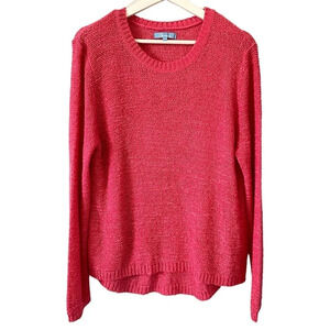 Barbie Pink L Penmans Pullover Long Sleeve Waffle Knit Sweater